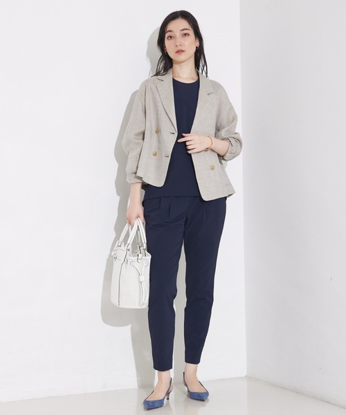 qualite（カリテ） スラックス パンツ 「細見え×ウエストカバー」2WAY