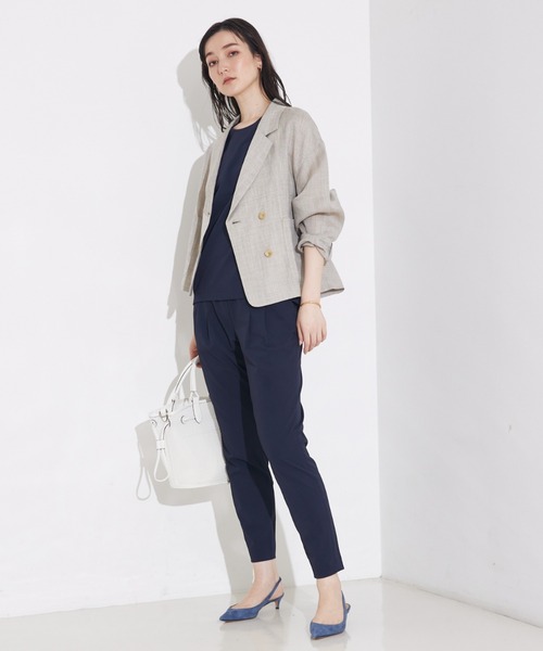 qualite（カリテ） スラックス パンツ 「細見え×ウエストカバー」2WAY