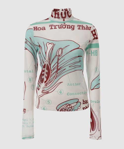 tシャツ Graphic Mesh Top A レディース