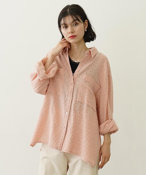 ブラウス シャツ SOLID GAUZE SHIRT レディース