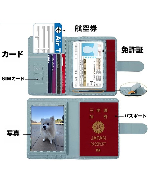 リクエスト商品3点　パスポートケース CALIFORNIA OUTFITTERS パスポートケース 3-3A22 飛行機 モチーフ