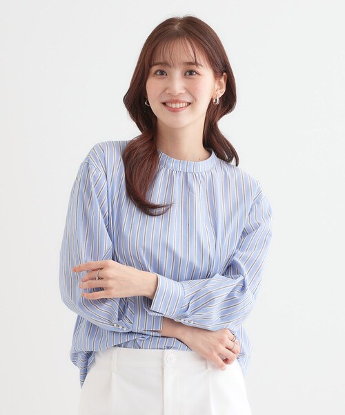 川に落としても使える代物です DRESKIP ブラウス シャツ 「洗える」洗濯後しわになにりくい お袖