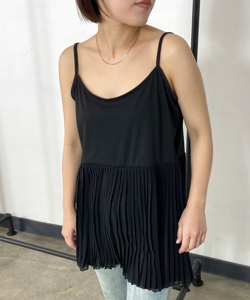 room306contemporary プリーツキャミソールブラック CRB キャミソール 裾プリーツキャミソール : ZOZOTOWN Yahoo!店 - 通販