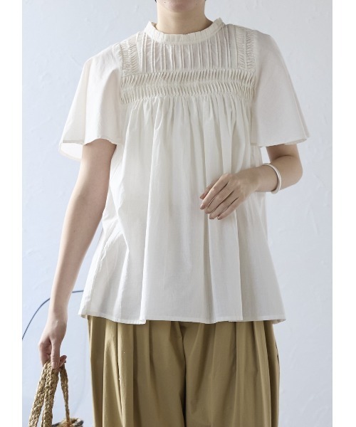 あちゃそ SOTT ブラウス シャツ India cambric pintuck blouse インド