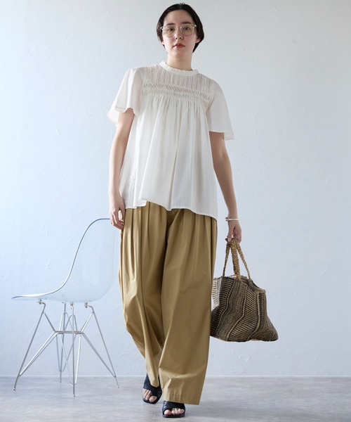 あちゃそ SOTT ブラウス シャツ India cambric pintuck blouse インド