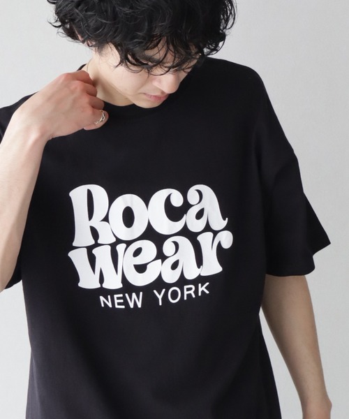 【Rocawear】Tシャツ 半袖 男女兼用 ストリート logo チェーン付 ROCAWEAR tシャツ 「ROCAWEAR/ロカウェア」ロゴプリント 半袖T