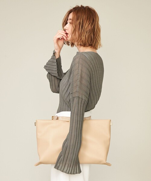 ニット セーター 「conte」ワイドリブ ボートネックニット レディース conte ニット セーター 「conte」ワイドリブ ボートネックニット