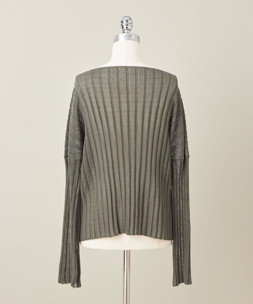 conte☆ワイドリブボートネックニット☆美品 conte ニット セーター 「conte」ワイドリブ ボートネックニット