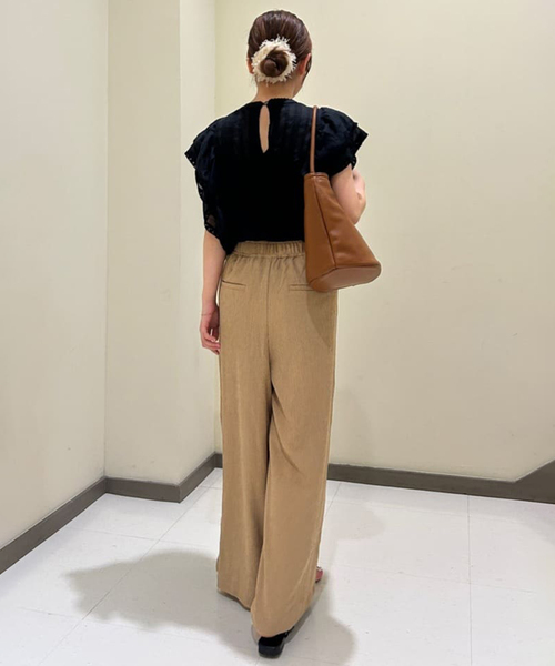 24SS SLOBE IENA ラミーフリルピンタックブラウス 追加》ラミーフリルピンタックブラウス（シャツ／ブラウス