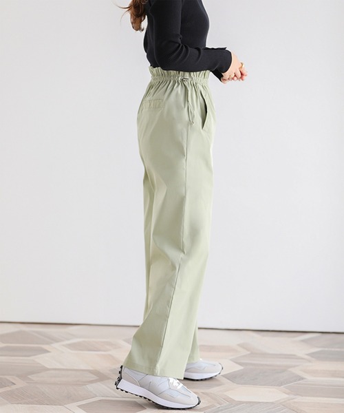 萌 パンツ SUNFLOWER EIGHT パンツ ウエストギャザードロストパンツ