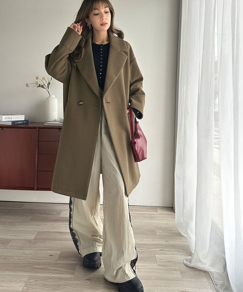 「classicalelf」 チェスターコート MEDIUM モカ レディース_画像8