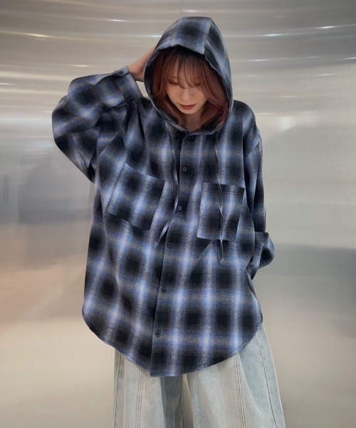 ブラウス シャツ A'GEM/9 × .kom 「古怪舎/グガイシャ」 アシンメトリーデザインシャツ レディース 88299240b_b_01_500.jpg