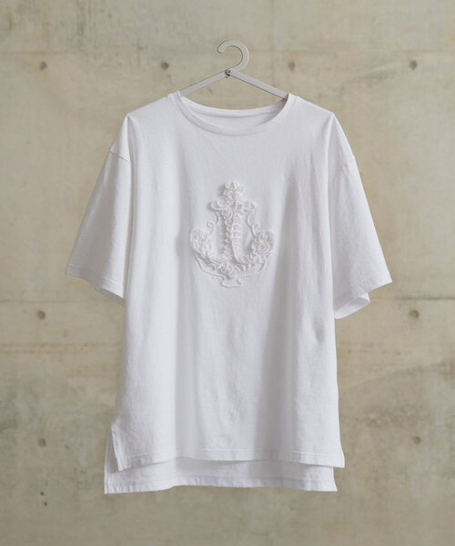 tシャツ 「15 quinze」アンカー刺繍Tee レディース