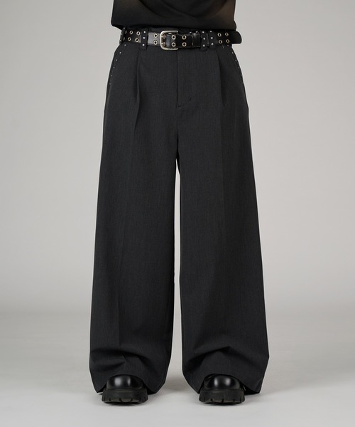 スラックス Studs Design Baggy Slacks/ スタッズデザインバギー