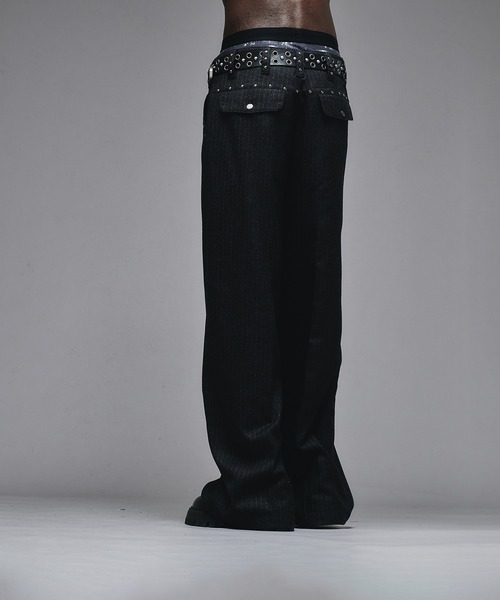 【ANDER HUNK】スタッズデザインバギースラックス ANDER HUNK スラックス 「新色追加」Studs Design Baggy Slacks
