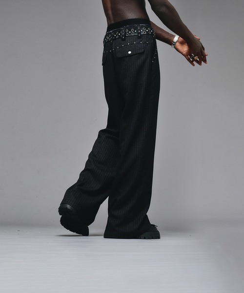 ANDER HUNK Baggy Slacksスタッズバギースラックス ANDER HUNK スラックス 「新色追加」Studs Design Baggy Slacks