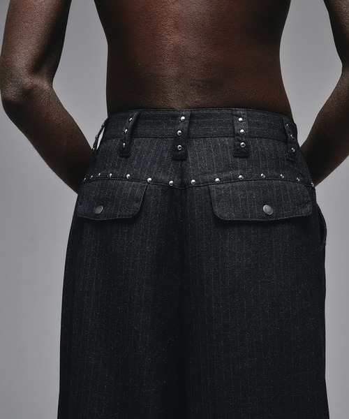 【ANDER HUNK】　Studs Design Baggy Slacks M 4/11(Fri) 12:00〜 New release item !! 「Studs Design Baggy