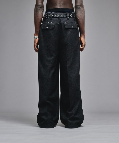 ANDER HUNK スラックス 「新色追加」Studs Design Baggy Slacks