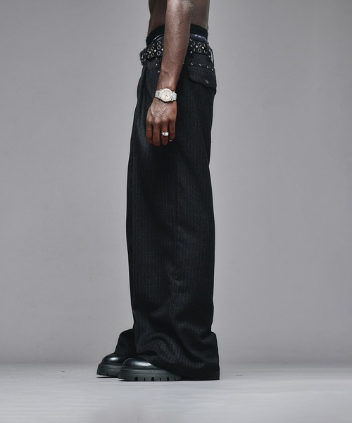 パンツ ANDER HUNK Studs Design Baggy Slacks ANDER HUNK スラックス 「新色追加」Studs Design Baggy Slacks