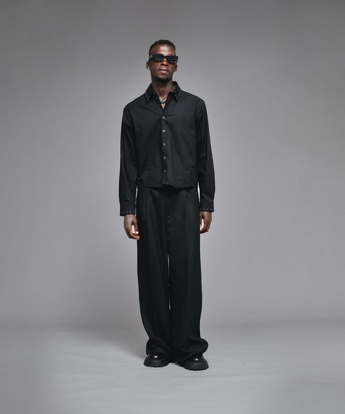 【ANDER HUNK】　Studs Design Baggy Slacks M 新色追加】Studs Design Baggy Slacks/ スタッズデザインバギー