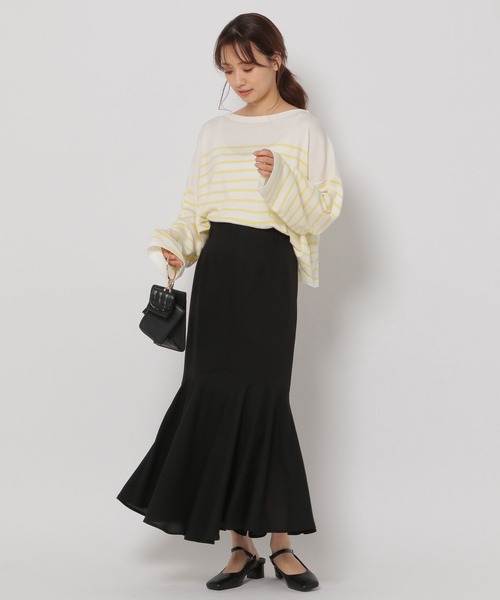 「mysty woman」 長袖ニット FREE イエロー レディース_画像4