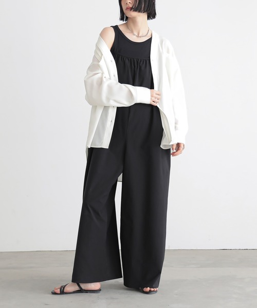 美品　for/c フォーシー　キャミオールインワン　サロペット　M for/c オールインワン ドライキャミオールインワン