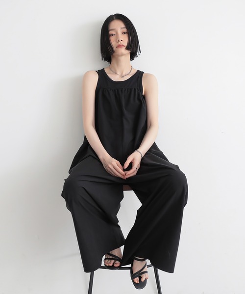 美品　for/c フォーシー　キャミオールインワン　サロペット　M for/c オールインワン ドライキャミオールインワン