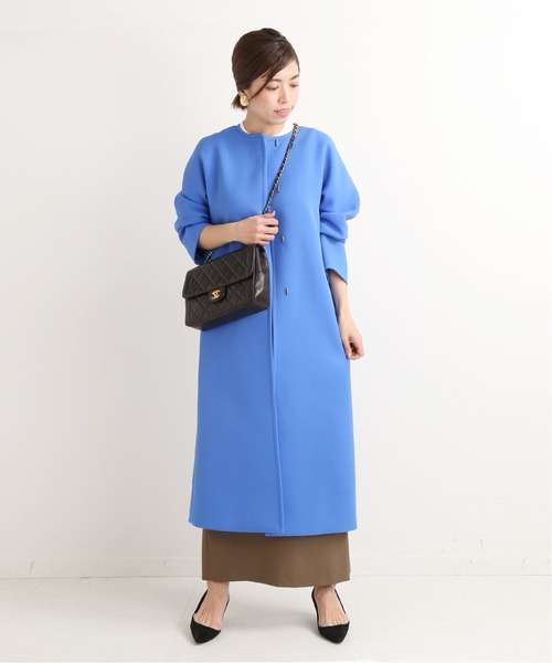 「VERMEIL par iena」 ノーカラーコート 36 ベージュ レディース