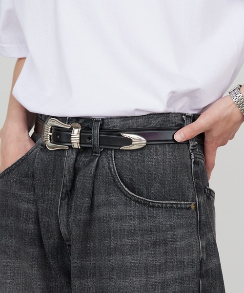 TORY LEATHER（トリーレザー） ベルト 3-PIECE SILVER BUCKLE BELTS