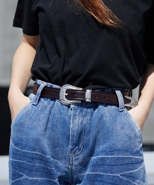 TORY LEATHER（トリーレザー） ベルト 3-PIECE SILVER BUCKLE BELTS