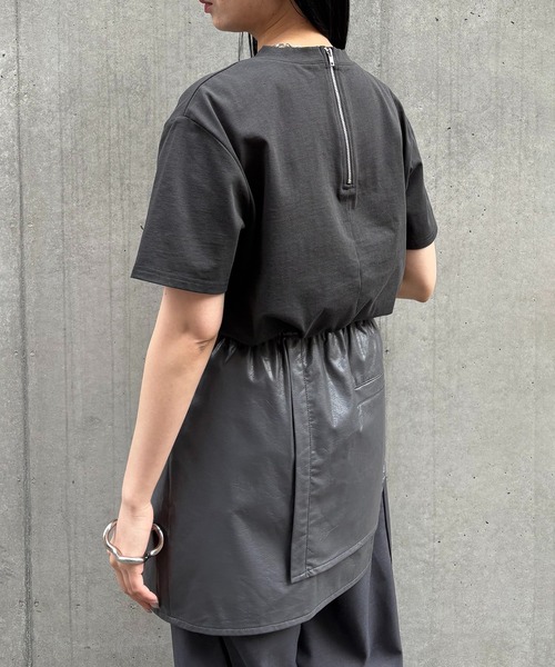 &g'aime tシャツ 「＆g'aime」リピートロゴプリントTシャツ
