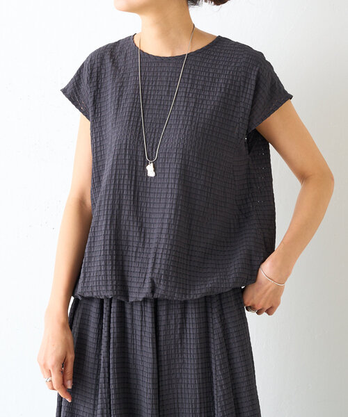 BEARDSLEY レースフレンチブラウス ブラック
