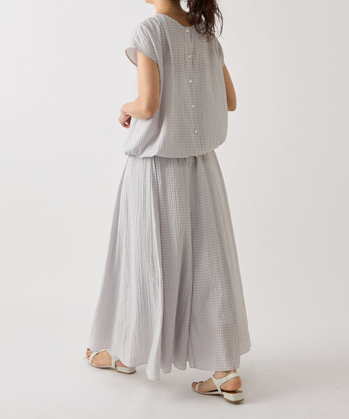 BEARDSLEY ブラウス シャツ シアーチェックフレンチブラウス