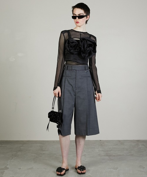 カーディガン 「Uglyshadow」US BOLERO SLIT TOP レディース Womens Bolero Shrugs for Summer Dress Puff Short Sleeve