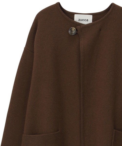 ZUCCa（ズッカ） ニットコート M size ブラウン レディース : ZOZOTOWN