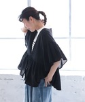 ブラウス シャツ 半袖 甘くまとめる夏の羽織り...の詳細画像3
