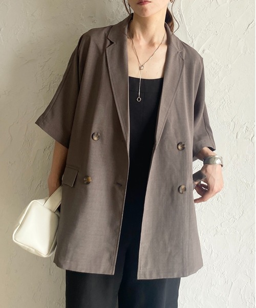 She's Closet ジャケット テーラードジャケット リネンタッチ