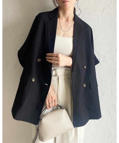 She's Closet ジャケット テーラードジャケット リネンタッチ