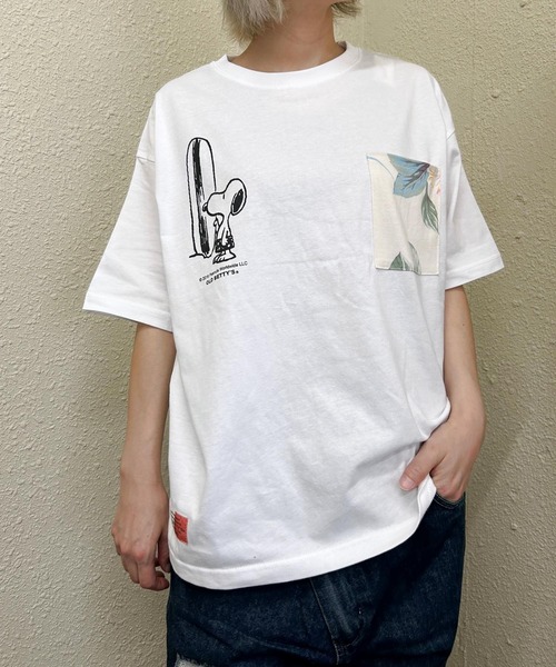 tシャツ スヌーピー「SNOOPY」Big Silhouette 1Pocket T-shirts レディース メンズ