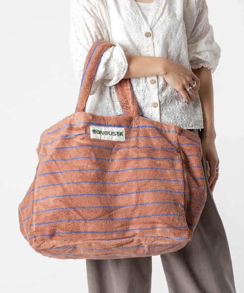 BONGUSTA/ボングスタNARAM TOTEBAG / パイル地トートバッグ BONGUSTA NARAM TOTEBAG SMALL ボングスタ パイル地トートバッグ