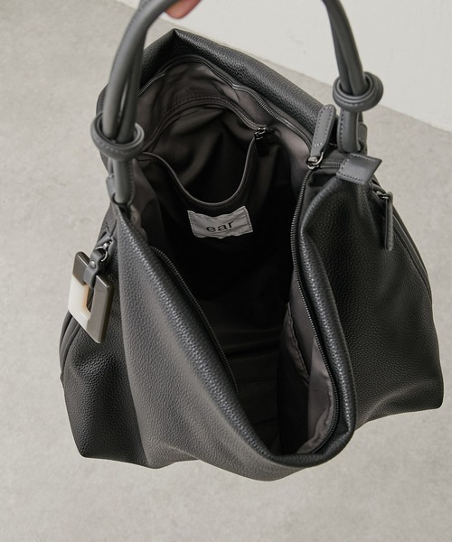 ear PAPILLONNER ブラックトートバッグ ear PAPILLONNER 「ear PAPILLONNER」 トートバッグ FREE