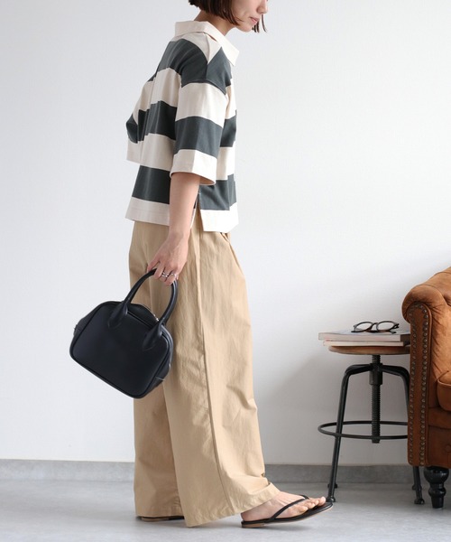 cepo（セポ） tシャツ レースアップラガーショートスリーブポロTee