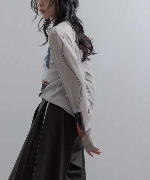 Eimee Law（エイミーロウ） tシャツ コラージュプリント シアー