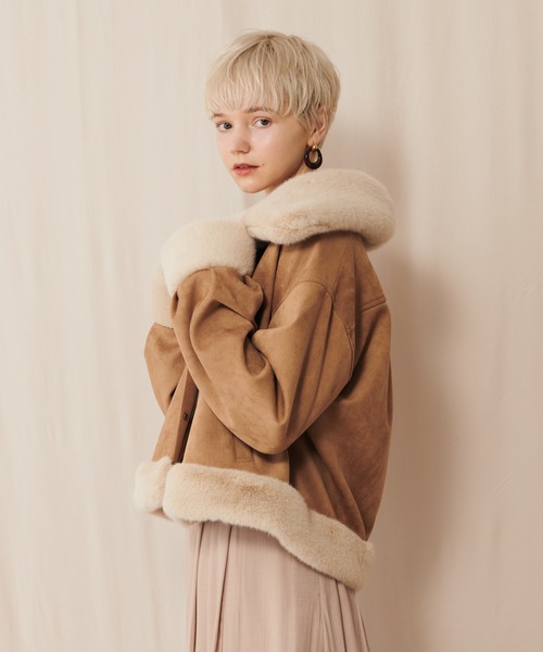 「SUPREME.LA.LA.」 ブルゾン MEDIUM ベージュ レディース_画像2