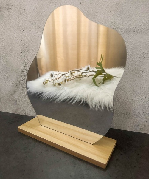 muure（ミュール） 鏡 「CHOUEL closet」卓上ウェーブミラー 変形