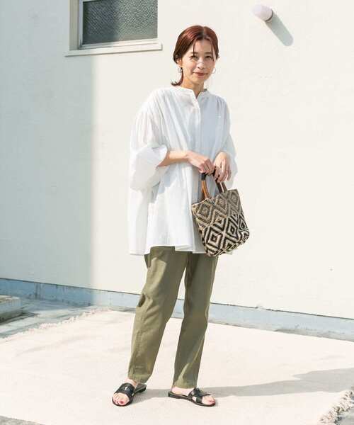 シャツ/ブラウス(長袖/七分) URBAN RESEARCH DOORS - mizuiroind URBAN RESEARCH DOORS｜mizuiro ind lacestandcollar wideshirts