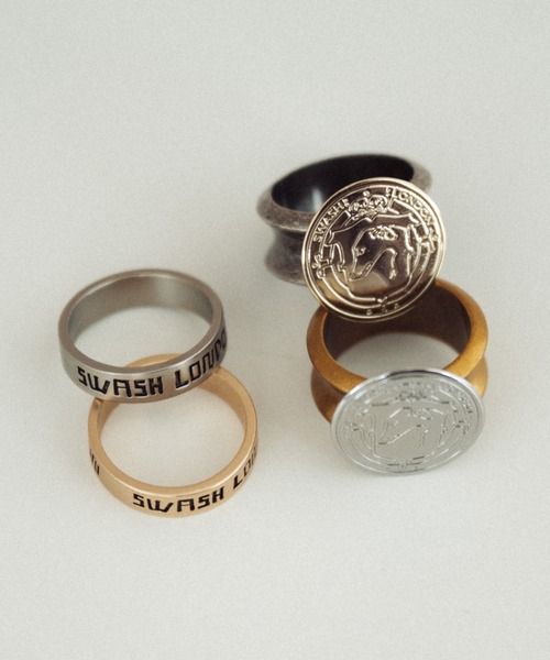 ☆SWASH LONDON スカーフ・リングセット販売☆新品未使用☆ SWASH LONDON スカーフ バンダナ スカーフリング ”ダブルリング” 2本