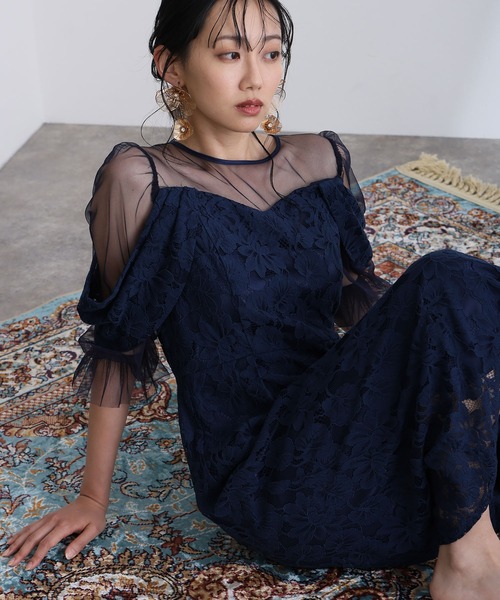 atlo（アトロ） ドレス 結婚式二次会パーティードレスオフショル風I