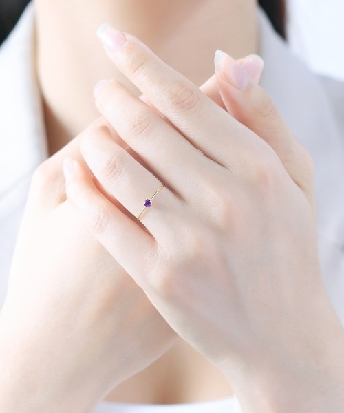 ESTELLE（エステール） 指輪 リング 2月誕生石 K10 イエローゴールド