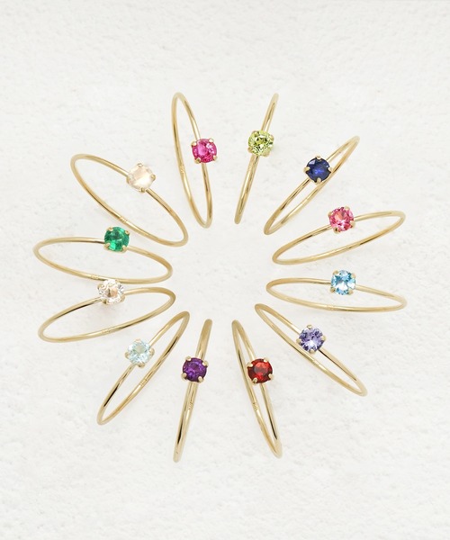 ESTELLE（エステール） 指輪 リング 2月誕生石 K10 イエローゴールド